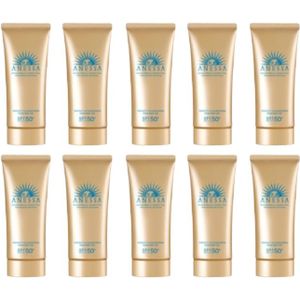 Shiseido Anessa Perfect UV Sunscreen Skincare Gel N SPF50+ PA++++ (2022 Version) - 90g (10ea) Set
