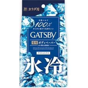 Mandom - Gatsby Powder Deodorant Body Wipes - 30 bladen - Ice Citrus