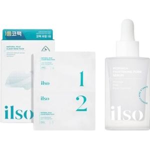ILSO - Natural Mild Clear Nose Pack - 5ea + Moringa Tightening Pore Serum - 30ml