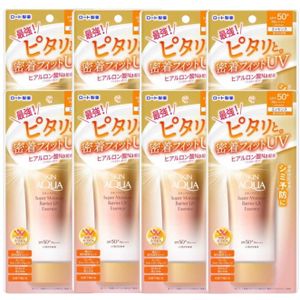 Rohto Mentholatum - Skin Aqua Super Moisture Barrier UV Essence SPF50+ PA++++ - 70g (8ea) Set