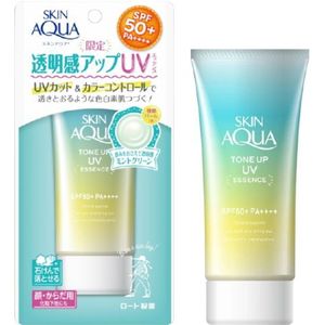 Rohto Mentholatum  - Skin Aqua Tone Up UV Essence Green SPF50+ PA++++ - 80g