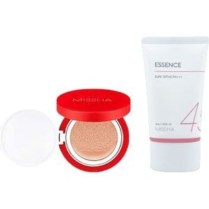 MISSHA - All Around Safe Block Essence Sun SPF45 PA+++ - 50ml X MISSHA - Velvet Finish Cushion SPF50+ PA+++ - 15g - 23