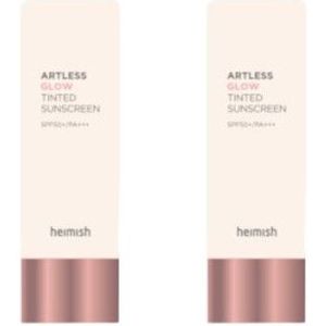 heimish - Artless Glow Tinted Sunscreen SPF50+ PA+++ - 40ml (2ea) Set