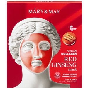 Mary&May - Vegan Collagen Red Ginseng Mask - 30g*4ea
