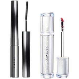 Judydoll - 3D Curling Eyelash Iron Mascara Curly - 2g - 01 Black (1ea) + Ice Watery Lip Gloss - 2.4g - 04 Sunset Black Tea...