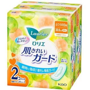 Kao - Laurier Skin Clean Guard No Wings 20.5cm - 28 stukken x 2