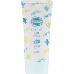 Kose - Suncut Tone Up UV Essence SPF50+ PA++++ - 80g - Mint Green