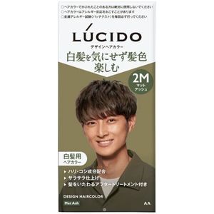 Mandom - Lucido Design Hair Color - 1 set - Mat Ash