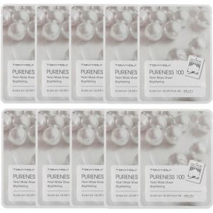 Tonymoly - Pureness 100 Mask Sheet - Pearl (10elk) Set