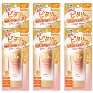 Rohto Mentholatum - Skin Aqua Super Moisture Barrier UV Essence SPF50+ PA++++ - 70g (6ea) Set