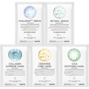 OOTD - Hydrating Serum Sheet Masks (Collagen + Ceramide + Cica + Triple Hyaluron + Retinol) - 25g*5stukken