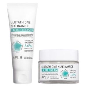 APLB - Glutathione Niacinamide Facial Cream - 55ml (1ea) + Glutathione Niacinamide Facial Cleanser - 80ml (1ea) Set
