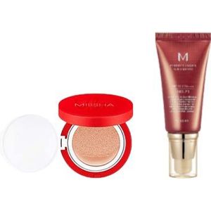MISSHA - M Perfect Cover BB Cream - 50ml - #23 Natural Beige X MISSHA - Velvet Finish Cushion SPF50+ PA+++ - 15g - 23
