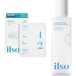 ILSO - Natural Mild Clear Nose Pack - 5ea + Daily Moisture Softening Lotion - 150ml