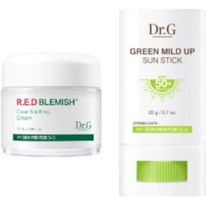 Dr.G Green Mild Up Sun Stick SPF50+ PA++++ - 20g (1ea) + R.E.D Blemish Clear Soothing Cream - 70ML (1ea) set