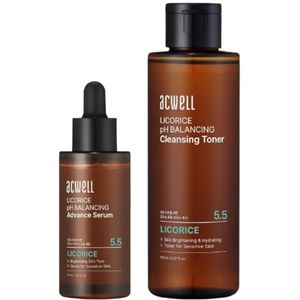 ACWELL - No5.5 Licorice pH Balancing Cleansing Toner - 150ml (1ea) + Licorice pH Balancing Advance Serum - 30ml (1ea) Set