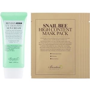 Benton - Air Fit UV Defense Sun Cream SPF50+ PA++++ - 50ml (1ea) + Snail Bee High Content Mask Pack - 5pcs Set