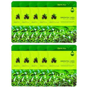 Farm Stay - Visible Difference Mask Sheet - Greentea Seed - 10stuk