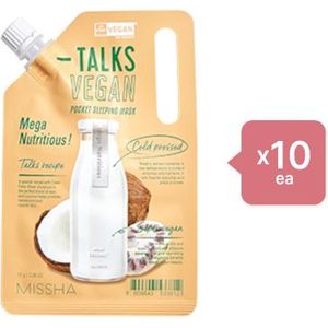 MISSHA Talks Vegan Squeeze Pocket Sleeping Mask - Mega Nutritious - 10g (10ea) Set