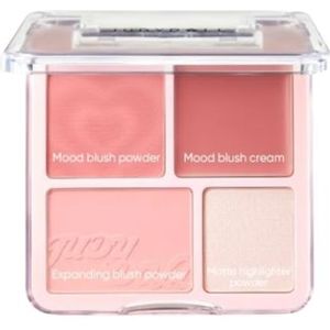 Judydoll - 2 in 1 Blush Highlight Palette - 10g - #02 Soft Peach