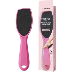 F3 SYSTEMS - Wide Emery Foot File - 1ea - Sharp Pink
