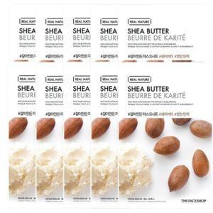 THE FACE SHOP - Real Nature Face Mask - Shea Butter - 1pc (10ea) Set