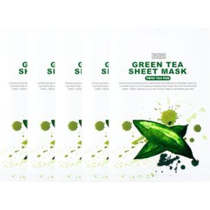 tenzero - Green Tea Sheet Mask - 1 Set (5pc)