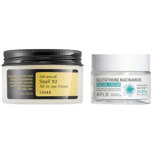 COSRX - Advanced Snail 92 All In One Cream - 100g + APLB - Glutathione Niacinamide Facial Cream - 55ml Set