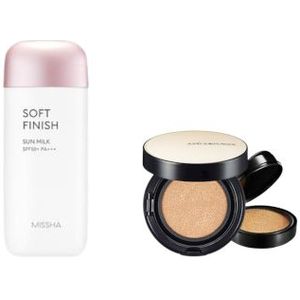 MISSHA - All-Around Safe Block Soft Finish Sun Milk SPF50+ PA+++ - 70ml X Jung Saem Mool - Essential Skin Nuder Long Wear...