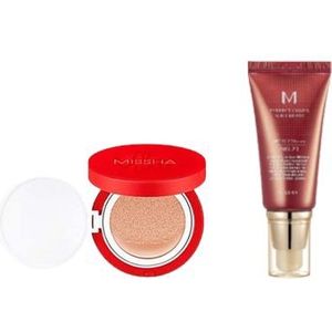 MISSHA - M Perfect Cover BB Cream - 50ml - #23 Natural Beige X MISSHA - Velvet Finish Cushion SPF50+ PA+++ - 15g - 21