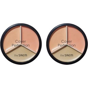 The Saem - Cover Perfection Triple Pot Concealer - 4.5g*3 - 01 Correct Beige (2ea) Set