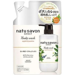 Kose - Softymo Natu Savon Select Body Wash Refill - Apple & Jasmine - 360ml