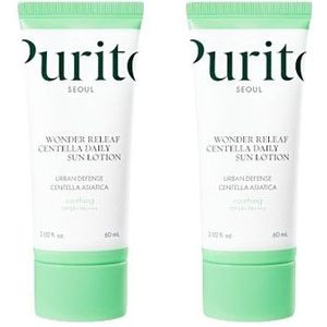 Purito SEOUL - Wonder Releaf Centella Daily Sun Lotion SPF50+ PA++++ - 60ml (2ea) Set