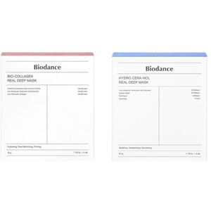 Biodance - Bio-Collagen Real Deep Mask - 4pcs & Hydro Cera-Nol Real Deep Mask - 4pcs Set