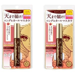 ISEHAN - Kiss Me Heroine Make Long & Curl Super Waterproof Mascara (New Version) - 6g - 02 Brown (2elk) Set