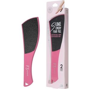 F3 SYSTEMS - S-Line Emery Foot File - 1ea - Sharp Pink