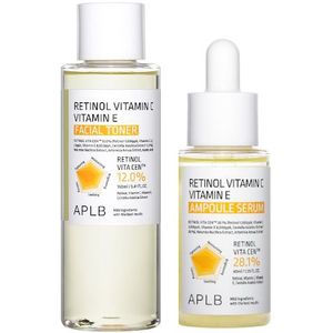 APLB - Retinol Vitamin C Vitamin E Ampoule Serum - 40ml (1ea) + Facial Toner - 160ml (1ea) Set