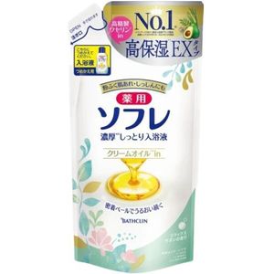 BATHCLIN - Medicated Souffle Rich Moist Bath Liquid Refill - 400ml - Relaxing Sabon