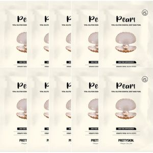PRETTYSKIN - Total Solution Essential Sheet Mask - Pearl - 1pc (10ea) Set