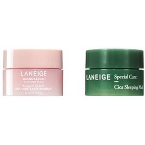 LANEIGE Bouncy & Firm Sleeping Mask - 10ml (1ea) X Cica Sleeping Mask - 10ml (1ea)