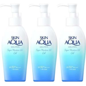 Rohto Mentholatum  - Skin Aqua Sunscreen Super Moisture Gel Pump SPF50+ PA++++ - 140g - White (3ea) Set