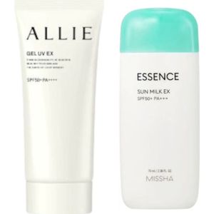 MISSHA - All Around Safe Block Essence Sun Milk EX - 70ml (SPF50+ PA+++) X Kanebo - Allie Gel UV EX SPF50+ PA++++ - 90g (New...