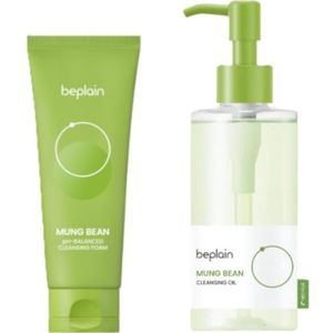 beplain - Mung Bean Cleansing Oil + Cleansing Foam Set