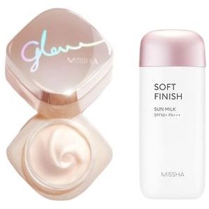 MISSHA - All-Around Safe Block Soft Finish Sun Milk SPF50+ PA+++ - 70ml X MISSHA - Glow Skin Balm - 50ml