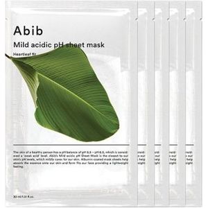 Abib - Mild Acidic pH Sheet Mask - Heartleaf Fit (5ea) Set