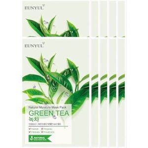 EUNYUL - Natural Moisture Mask Pack - Green Tea - 10pcs set