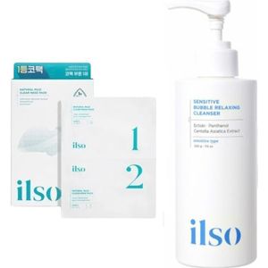 ILSO - Natural Mild Clear Nose Pack - 5ea + Sensitive Bubble Relaxing Cleanser - 200g Set