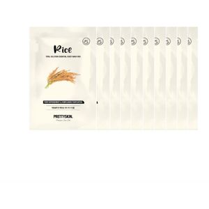 PRETTYSKIN - Total Solution Essential Sheet Mask - Rice (10ea) Set