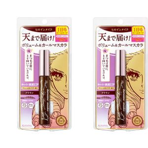 ISEHAN - Kiss Me Heroine Make Volume & Curl Mascara Super Waterproof (New Version) - 6g - 02 Brown (2elk) Set