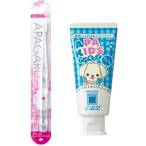 APAGARD - Apa-Kids Toothpaste - 60g (1ea) + APAGARD - Crystal Toothbrush - 1pc - Random Color (1ea) Set